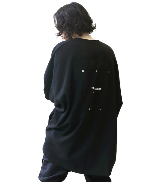 tシャツ バックデザインルーズトップス メンズ