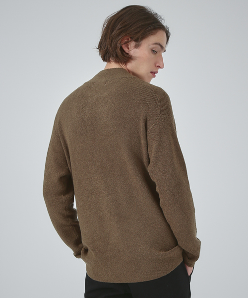 ABAHOUSE（アバハウス） セーター ニット 畦ブークレ ハーフジップ