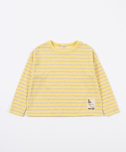 trois lapins kp tシャツ 細ボーダー 長袖Tシャツ(120〜160