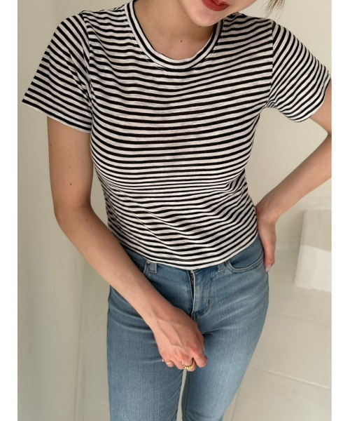 おまめちゃん 様　 JEANS レディースTシャツ クロップド丈 Amazon | [JINZUOMA] レディース 半袖 Tシャツ クロップドT