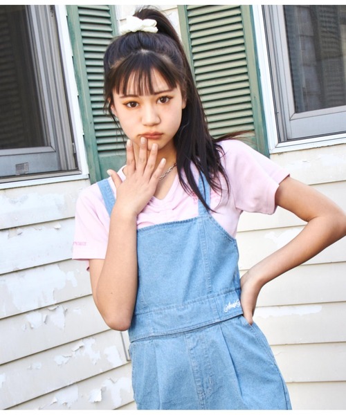 ANAP GiRL tシャツ シャーリングトップスカットソー キッズ 子供