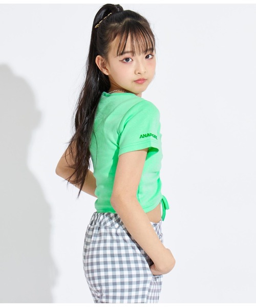 ANNARITA N 売れ筋商品|||アナリタエヌ Tシャツ トップス レディース Tops Green ANAP GiRL tシャツ シャーリングトップスカットソー キッズ 子供