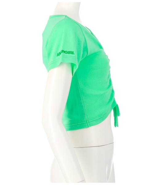 ANNARITA N 売れ筋商品|||アナリタエヌ Tシャツ トップス レディース Tops Green ANAP GiRL tシャツ シャーリングトップスカットソー キッズ 子供