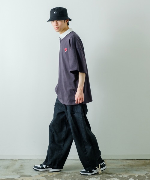 ブラック コットン バケットハット STARTER（スターター） 帽子 ハット 「STARTER」別注 ツイル バケット