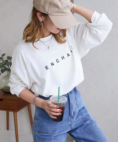 Social GIRL（ソーシャルガール） tシャツ オーバーサイズロゴロングT