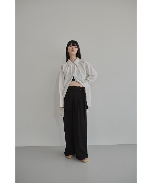 【Abor】ハイネックシャーリングオーバーシャツ High Neck Shirring Over Shirt – Abor