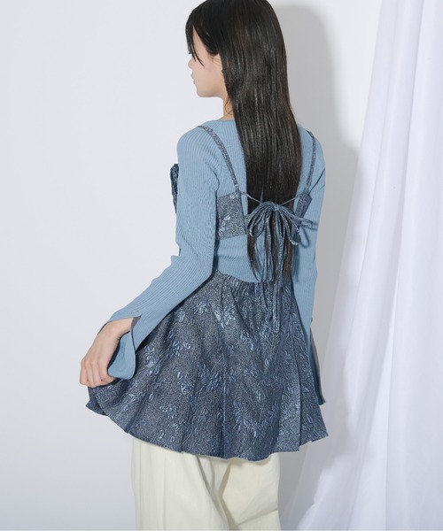 【新品タグ付】Ezick Jacquard balloon キャミチュニック Ezick チュニック Jacquard balloon キャミチュニック