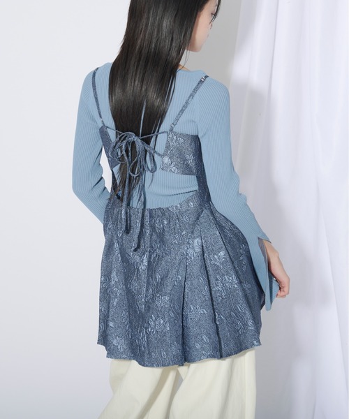 Ezick キャミソール Gross jacquard キャミチュニック
