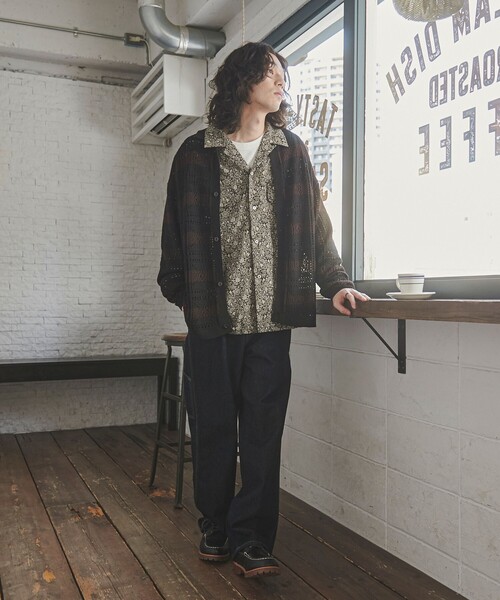 TOWNCRAFT（タウンクラフト） シャツ 別注ペイズリーオープンカラー