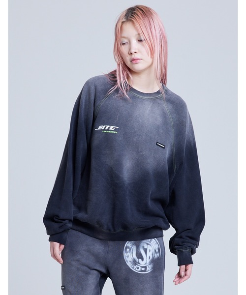 トレーナー スウェット gradation logo sweat top レディース メンズ_1