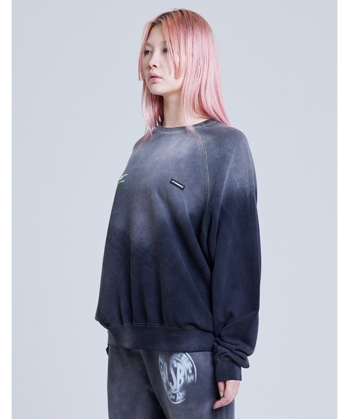 トレーナー スウェット gradation logo sweat top レディース メンズ_4
