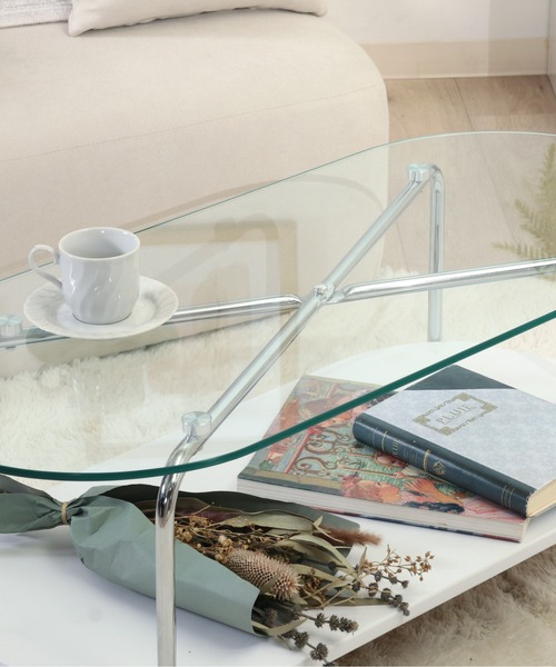 最終お値下げ即日発送！極美品⭐️ガラス製 センターテーブル　家具 emesuelee 家具 ガラスセンターテーブル : ZOZOTOWN Yahoo!店 - 通販