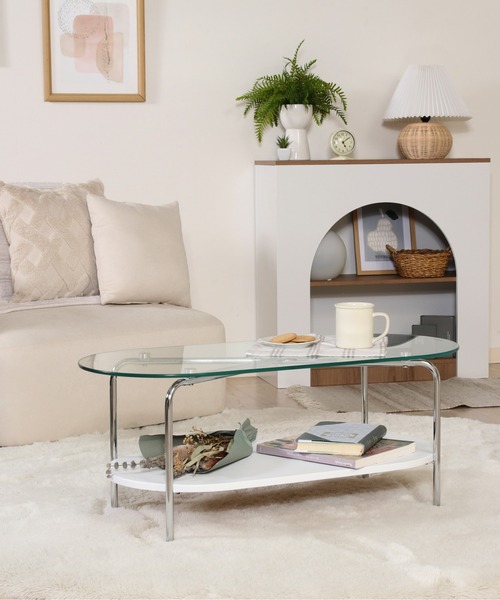 emesuelee 家具 ガラスセンターテーブル : ZOZOTOWN Yahoo!店 - 通販