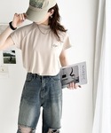 tシャツ 半袖 キレイめ大人のフレンチ袖。胸刺...の詳細画像4