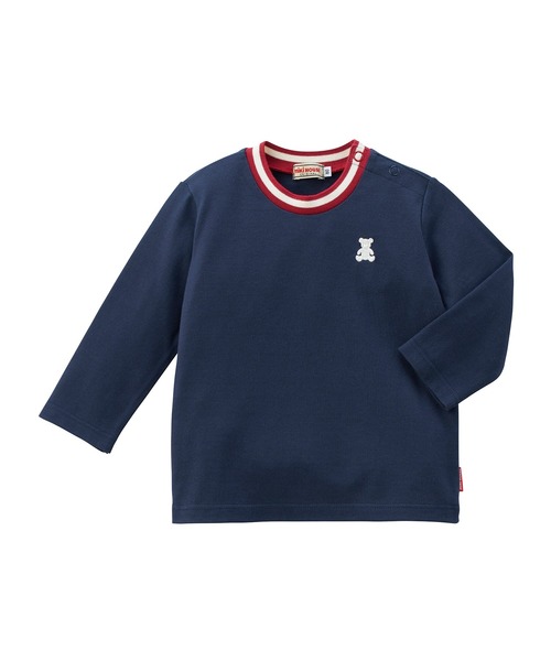 tシャツ シルエットベア長袖Ｔシャツ キッズ 子供服 男の子 女の子の画像
