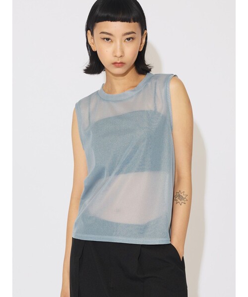tシャツ MIDIUMISOLID for Ladies シアーアンサンブル レディース MIDIUMISOLID for Ladies シアースキッパープルオーバー