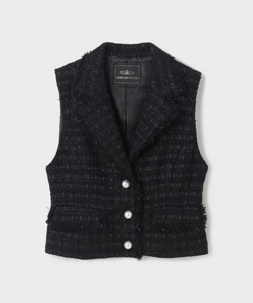 GRACE CONTINENTAL（グレースコンチネンタル） ベスト ジレ ツイード