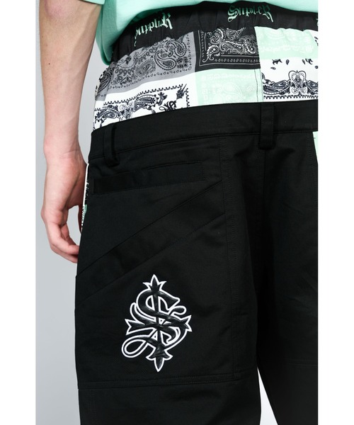 SUPPLIER（サプライヤー） パンツ DOUBLE LAYER BANDANA CARGO SHORTS