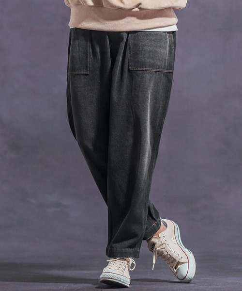 Jih Nunc ジーンズ mp12623- ユーズド加工ベイカーデニムパンツ