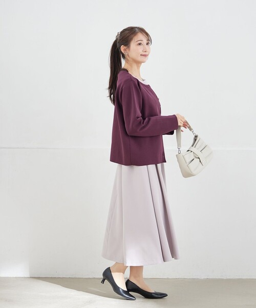 Tiaclasse ワンピース 「安田美沙子さん着用」ベロアラインフレア