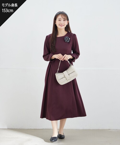 Tiaclasse ワンピース 「安田美沙子さん着用」ベロアラインフレア
