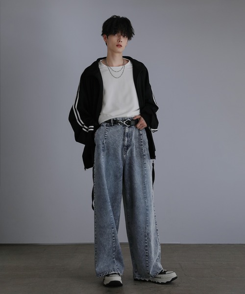 LILL（リル） ワイドパンツ ジーンズ 「12oz」ルーズシルエットシーム