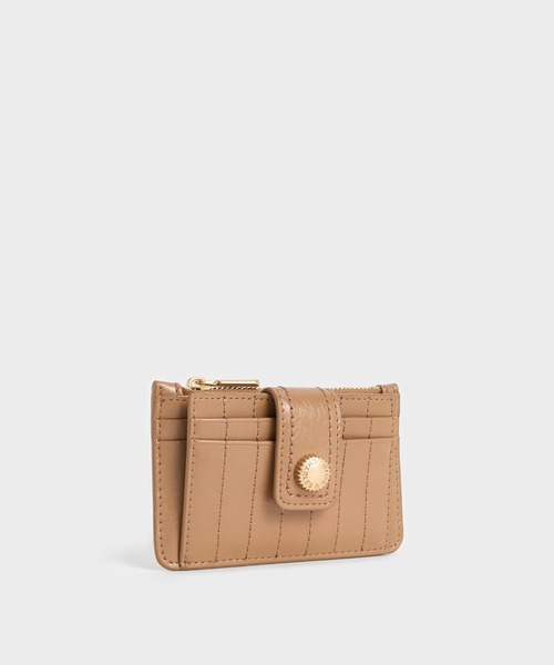 「デミルン」カードホルダー CHARLES ＆ KEITH カードケース Donna ドンナ クリンクル