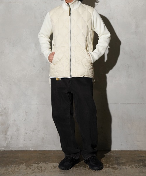 TAION（タイオン） ダウンジャケット ダウン MILITARY HIGH NECK KNIT+