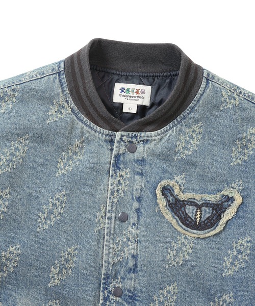thisisneverthat ブルゾン アウター GD Lightning Denim Varsity 
