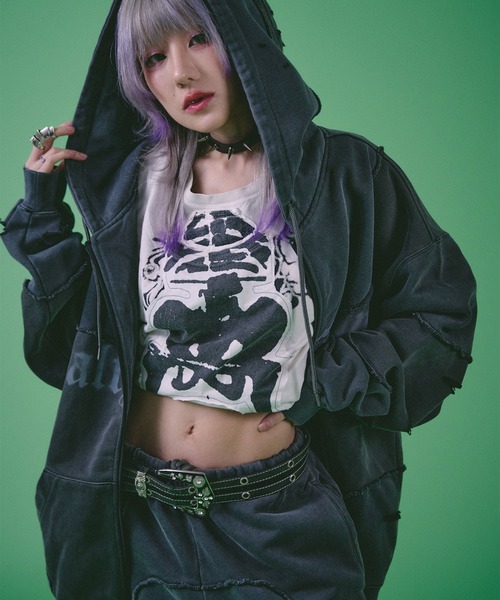 GALFY パーカー 👉New Arrival GALFY ・ “ツギハギゾンビパーカー” Color:Black