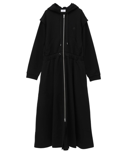 CONVERSE TOKYO ワンピース WAIST CORD HOODIE SWEAT DRESS : ZOZOTOWN