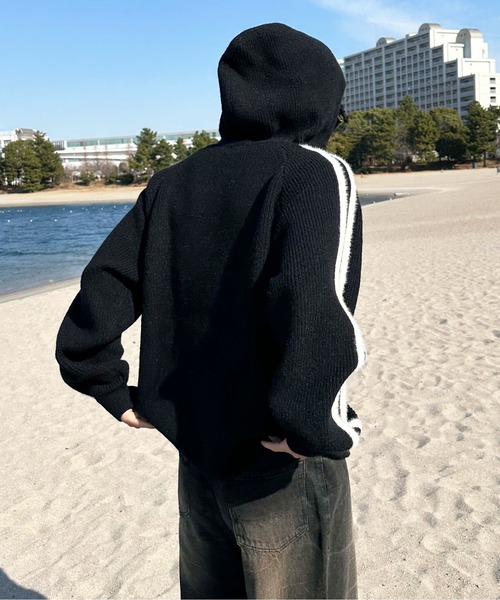 ロゴ ニットパーカー シャギーニットロゴZIPパーカー – WEGO ONLINE STORE