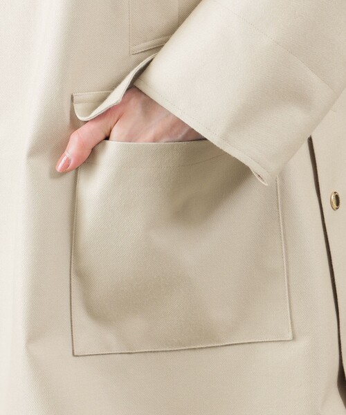 未使用品 マッキントッシュフィロソフィー ステンカラーコート 38 M ベージュ MACKINTOSH PHILOSOPHY（マッキントッシュフィロソフィー） ステン