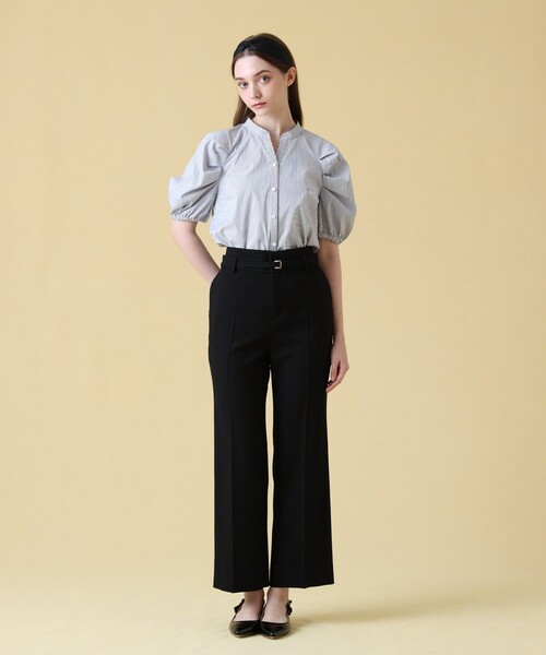 ANAYI ブラウス シャツ ストレッチブロードタック レディース