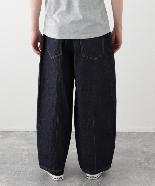 パンツ is-ness DENIM 5PK BALLOON PANTS 25SS is-ness Silk Denim 5PK Balloon Pants - Indigo