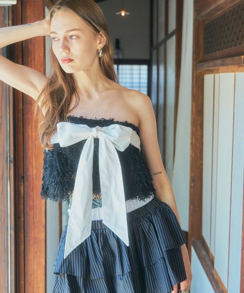 VIOLETTA（ヴィオレッタ） チューブトップ ベアトップ カップ付き