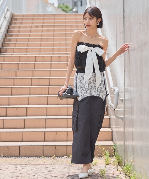 VIOLETTA（ヴィオレッタ） チューブトップ ベアトップ カップ付き