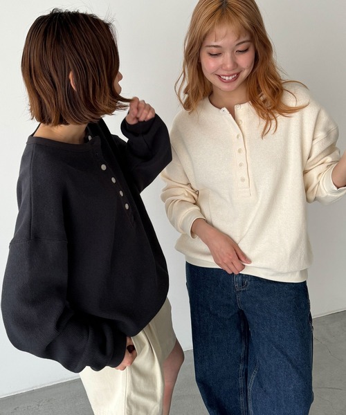 CANAL JEAN tシャツ El mar カルゼヘンリーロンT レディース