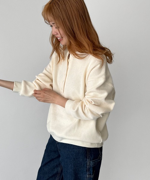 MAX80%OFF／セール開催中 CANAL レディース カルゼヘンリーロンT mar El tシャツ JEAN トップス