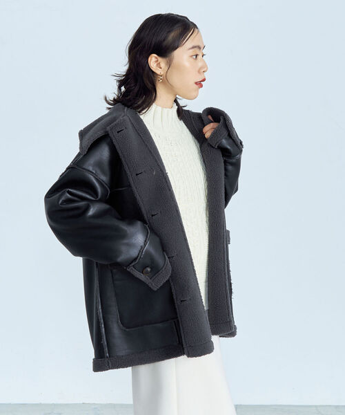 「fredy emue」 ジャケット 38 ブラック レディース_画像5