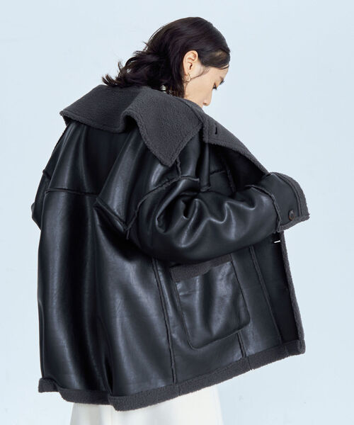 「fredy emue」 ジャケット 38 ブラック レディース_画像7