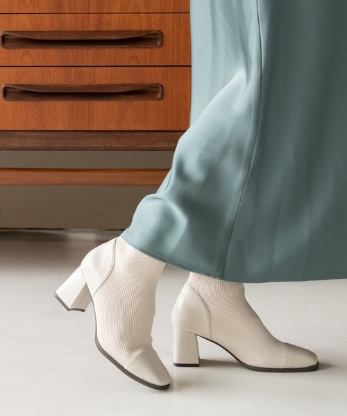 「RANDA」 ショートブーツ S グレー レディース_画像3