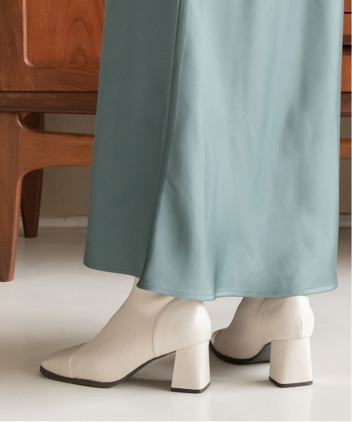 「RANDA」 ショートブーツ S グレー レディース_画像4