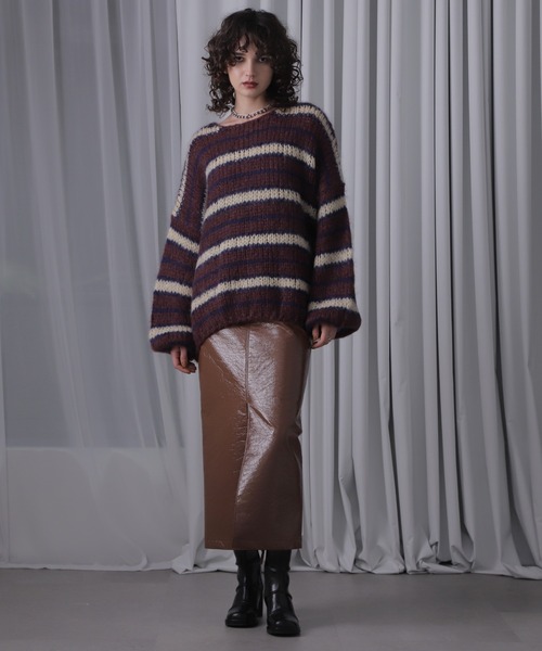 mici（ミチ） 長袖ニット FREE ワインレッド レディース : ZOZOTOWN