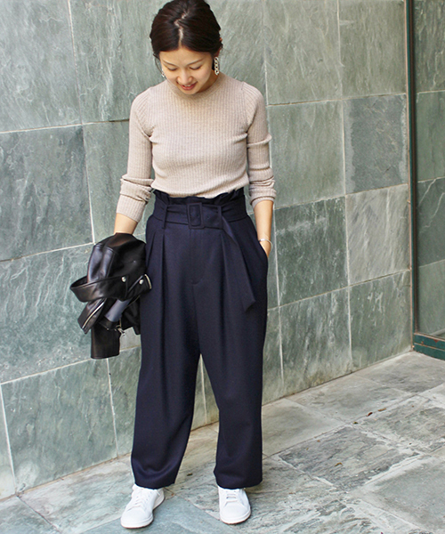 「IENA」 パンツ 34 グレー レディース_画像3