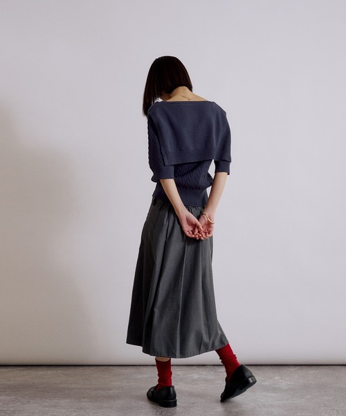 MUHET（ミュエータ） tシャツ cable knit t-shirt / ケーブルニットT