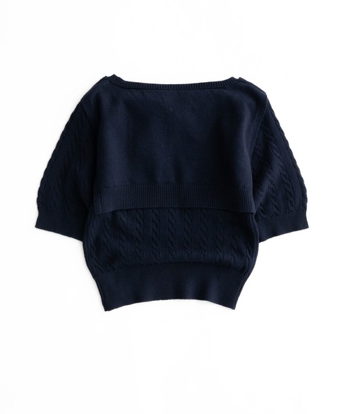 MUHET（ミュエータ） tシャツ 半袖 cable knit t-shirt / ケーブル
