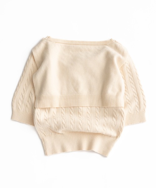 MUHET（ミュエータ） tシャツ cable knit t-shirt / ケーブルニットT