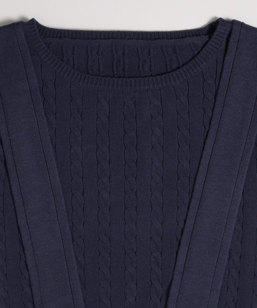 MUHET（ミュエータ） tシャツ 半袖 cable knit t-shirt / ケーブル