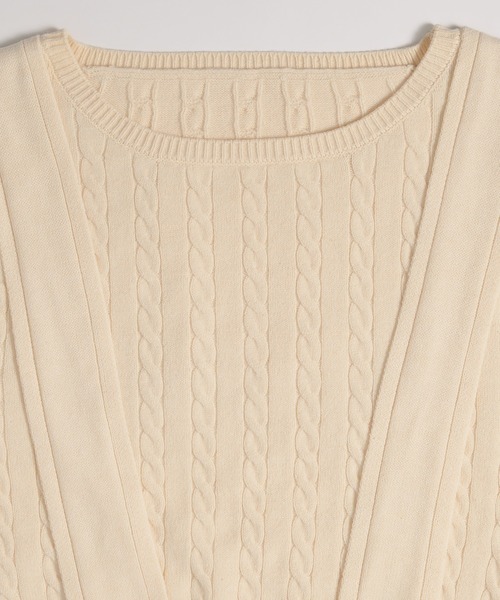 MUHET（ミュエータ） tシャツ cable knit t-shirt / ケーブルニットT